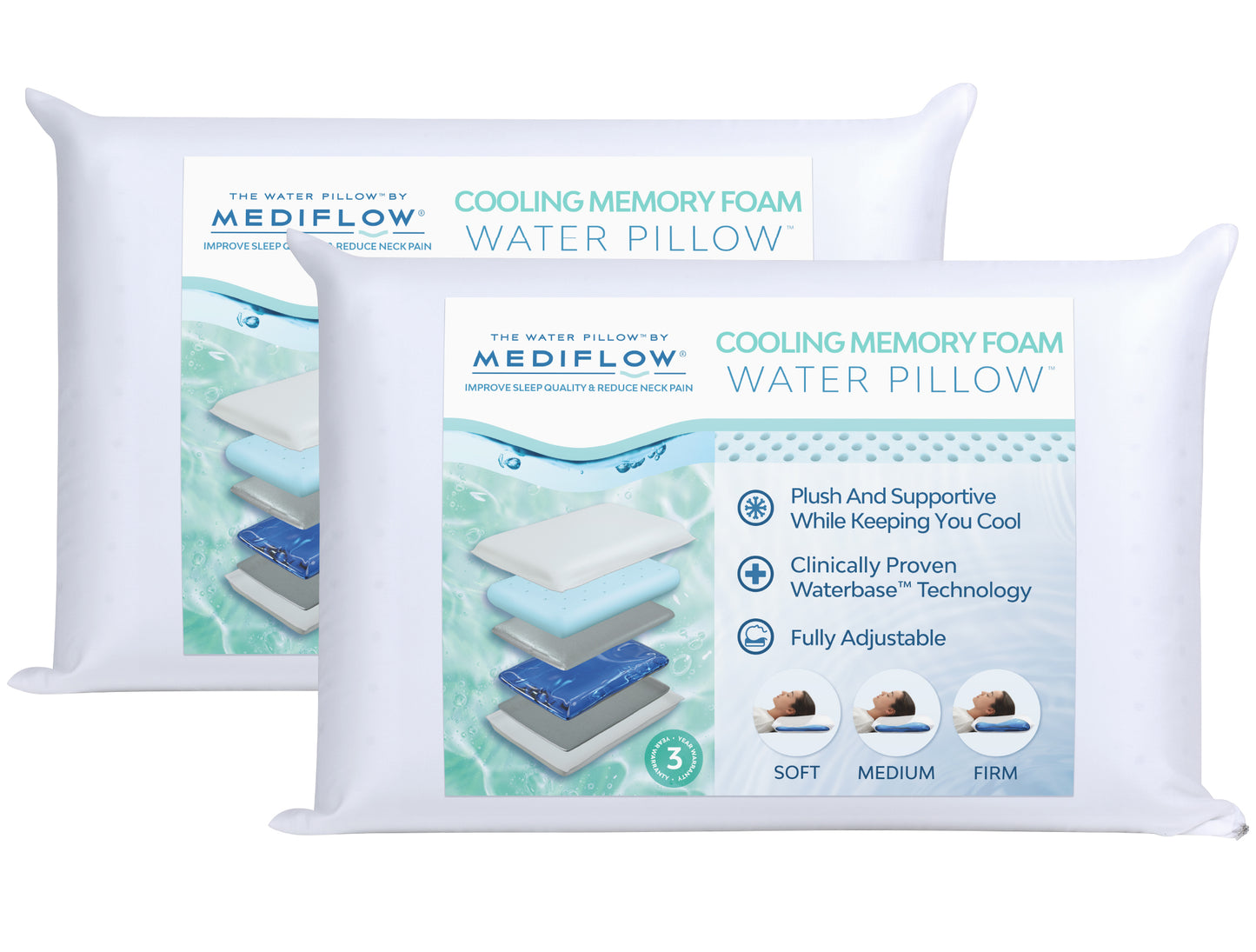 Original Cooling Gel Memory Foam Water Pillow